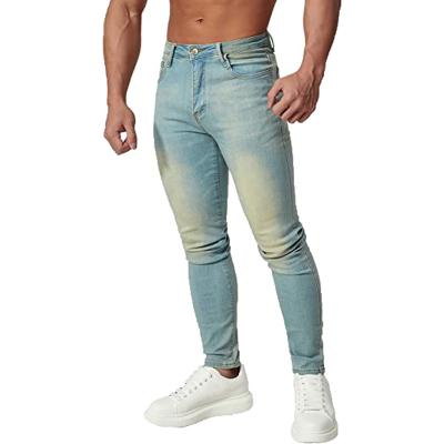 China Breathable High Quality Exports Skinny Jeans For Men Comfortable Blue And Elastic for sale