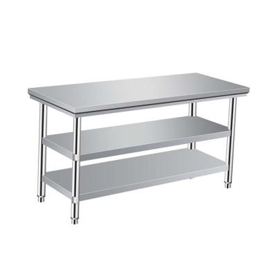 China Cold Rolled Steel+Stainless Steel Hot Sale Kitchen Food 2or3 Seats Stainless Steel Worktable For Hotel/Restaurant/Kitchen Equipment for sale