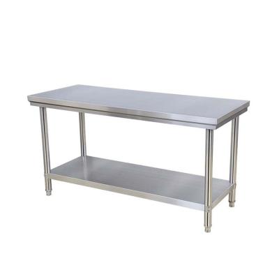 China Customized Steel+Stainless Steel Work Table Cold Rolled Steel Restaurant Kitchen Work Table for sale