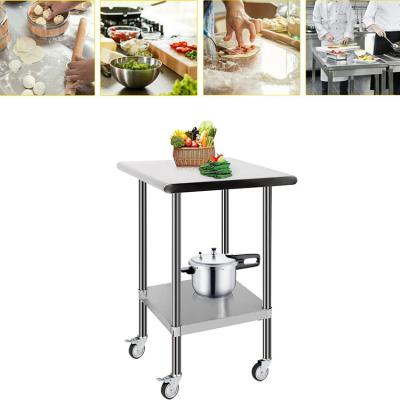 China Steel+Stainless New Coming 201 304 Stainless Steel Kitchen Work Table Cold Rolled Steel Bench For Supply for sale