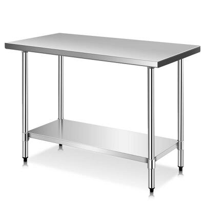 China High Quality Steel+Stainless Supplier Cold Rolled Steel Chinese Food and Best Price Prepare Table Restaurant Work Table with Discount for sale