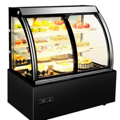 China Other Factory Manufacturer Double Glass Cooling with Cake Showcase Refrigerator for Cake and Bakery Shop for sale