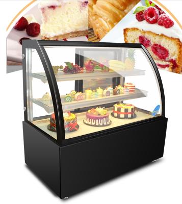 China Double-temperature Cake Showcase Refrigerator Countertop Display Cooler Small Refrigeration Equipment for sale