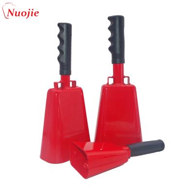 China North America Cheering Bell for Sporting Events, Large School Bells Solid 10 Inch Metal Cowbell with Handle for sale