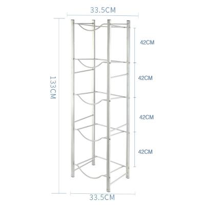 China Sustainable Black Metal Water Bottle Storage Rack Drying Display Rack 5 Gallon Water Bottle Rack for sale