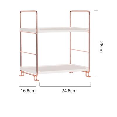 China Nordic Viable Multi-Layer Iron Multi-Layer Shelf Rack Kitchen Living Room Bathroom Storage Simple Desktop Rack for sale