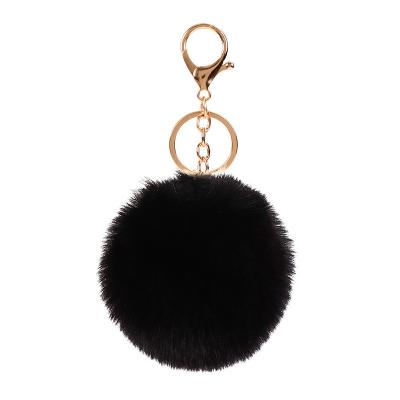 China Promotional Fur Ball Rabbit Pom Pom Decoration Factory Direct Sale Custom Gifts Key Chain for sale