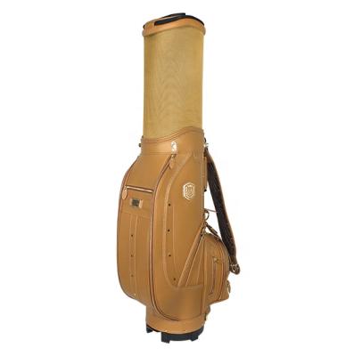 China Cowhide S PROPELLER Golf Bags Mens Leather Golf Bucket Sports Backpack Classic Standard Premium Outdoor Black Orange Customize Logo Blue for sale