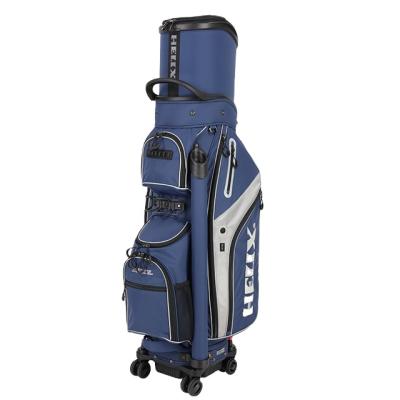 China Golf Course Nylon Bag Propeller Design Portable Customized Sunday Golf Bag With Wheels American Style for sale