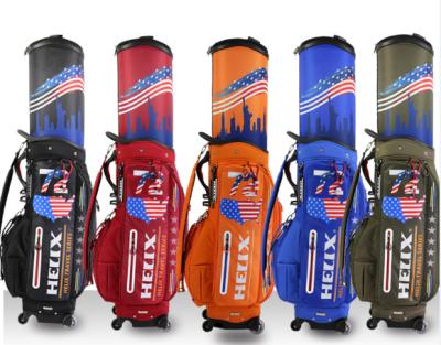 China PU Leather Propeller Golf Travel Bag With Wheel/Cart Travel Bag for sale