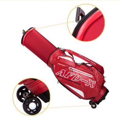 China Propeller Nylon Golf Equipment 9 Inch Ladies Red Golf Bags With Wheels for sale