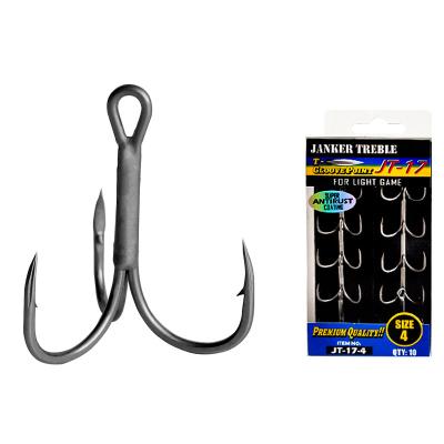 China Mustad High Strength Strong Wholesale Carbon Steel Fishing Treble Hooks for sale