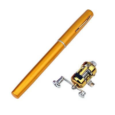 China Hot Selling Mini Lightweight Folding Pocket Fishing Rod Glass Portable Pen and Spinning Combo Set for Saltwater Freshwater for sale