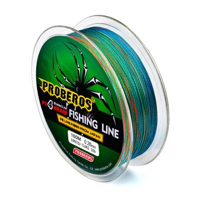 China Factory wholesale 8x 300m super strong high tensile 8 strands 6lbs-300lbs high quality pe braided fishing line from Japan 13 color options for sale