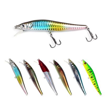 China Vivid Fish Action 100mm Minnow 3d Saltwater Swimbait Swimming Sinking Wobbler Hard Fishing Lure for sale