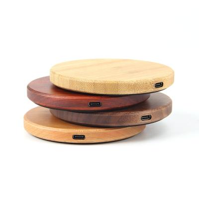 China Eco-friendly Wooden Cell Phone Qi Wireless Charger Wooden Wireless Charger Wooden Dish for sale