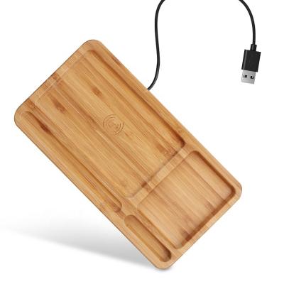 China 5W/7.5W/10W/15W Mobile Phone Charger and Desktop Charger Stand Bamboo Wireless Phone Holder Wooden Wireless Charger for sale