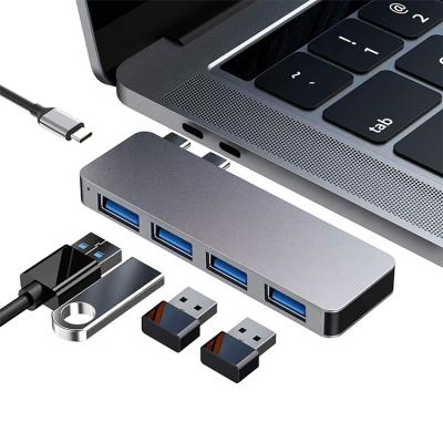 China Docking Station for Macbook Air/pro New Docking Station 5 in 1 USB C Multiport Port Custom Hub with USB3.0*4+PD port for sale