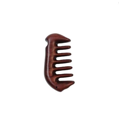 China Wood Head Massage Comb For Head Meridian Channel Scalp Massage Therapy No Static Green Sandalwood Wooden Comb for sale