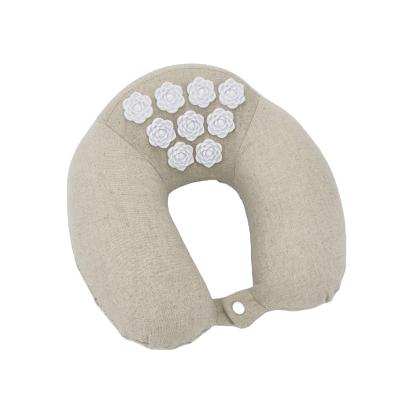 China NECK Memory Foam Acupressure Neck Pillow Acupuncture Cushion Massage Mat Massage Cushion Body Healthcare Massage Mat With Pillow for sale