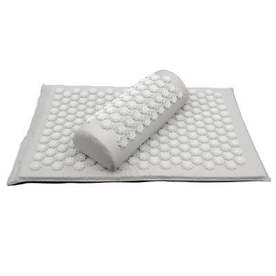 China Eco-Friendly Natural Body Cotton Acupuncture Mat With Pillow Set Shakti Yoga Mat For New Back Massage Acupressure Mat for sale