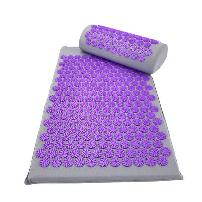 China Wholesale new natural eco body plastic plastic spikes acupressure mat and pillow canvas set with bag for sale