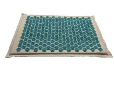 China Body Acupressure Mat and Pillow Set Natural Organic Canvas Acupuncture Mat Back Pain Relief Cotton for sale