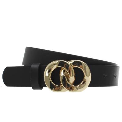 China Custom Wholesale ALLOY Ladies Metal Chain Buckle Fashion Belt PU Belt for sale