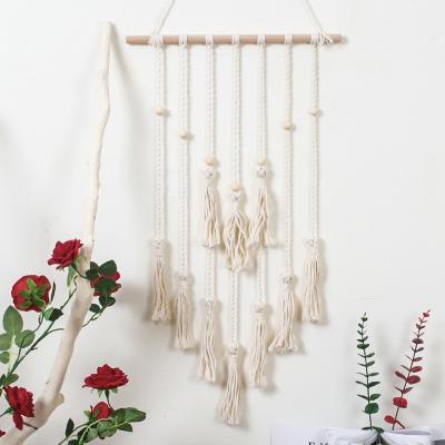 China Bilink Photo Display Macrame Wall Hanging Pictures Organizer Boho Home Office Bohemian Hanging Decor with 30 Wooden Clips for sale