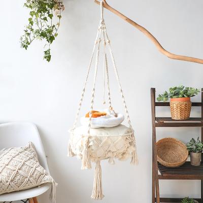 China Custom Handmade Hanging Macrame Cat Hammock Bed Swing Bilink Boho Pet Gift Breathable Cotton Custom for sale