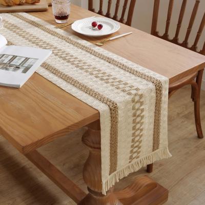 China Bilink 30*160/180/220cm Macrame Cotton LinenTable Runner Bilink 30*160/180/220cm Splice Cloth Table Runner Wedding Table Runner Towel Decoration for sale