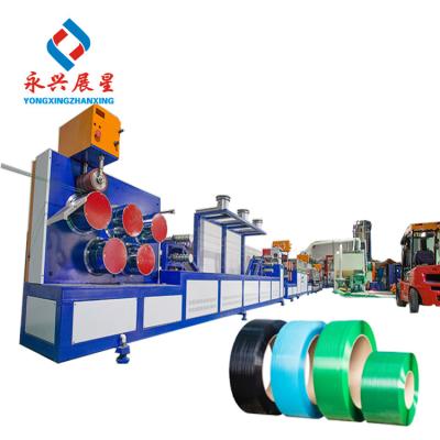 China Automatic Single Screw PET Strap Making Machine , 9mm Packing Belt Making Machine for sale