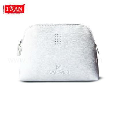 China Cosmetics Convenience New Arrival Leather Cosmetic Bag Custom Logo Travel Pouch for sale