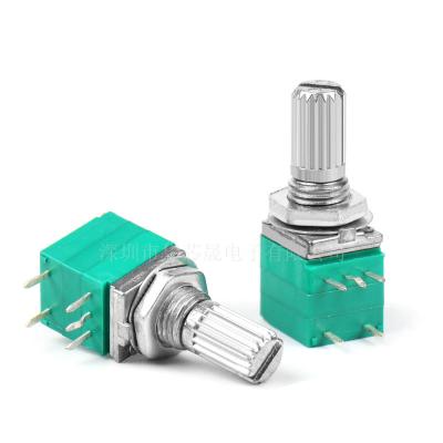 China Standard 8PIN- RV097NS B5K 502 Dual Audio Volume Power Amplifier Adjustable Potentiometer RK097 Handle length 15MM for sale