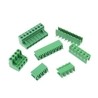 China 5.08MM terminal block 2EDG5.08-2P/3/4/5/6/7/8/9/10/12P straight bent pin green mating Terminal blocks 5.08 for sale