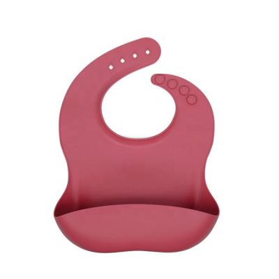 China Morden Luxury Three-Dimensional Waterproof Super Soft Silicone Baby Meal Bib With Pocket, Children's Large Pocket Saliva Silicone Baby Bibs for sale