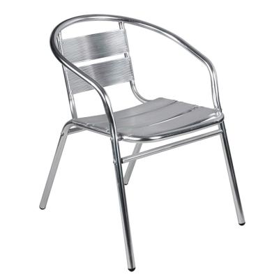 China Modern Stainless Steel Chair Thicken Back Outdoor Chair Household Metal Dining Chair for sale