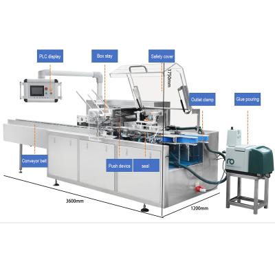 China Food In Stock Automatic Size L Glove Box Packing Machine for sale