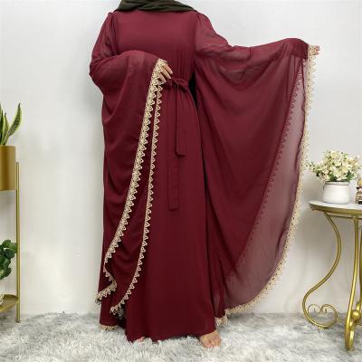 China Breathable Summer Islamic Clothing Muslim Abaya Lace Loose Dress Middle East Arab Women Large Size Robe Islamic Clothes Dubai Abaya Dress for sale