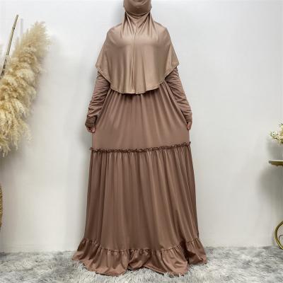 China Breathable Fashion Elegant Islamic Clothing Muslim Turban Hijab Middle East Arab Women Large Size Robe Islamic Clothes Dubai Abaya Dress for sale