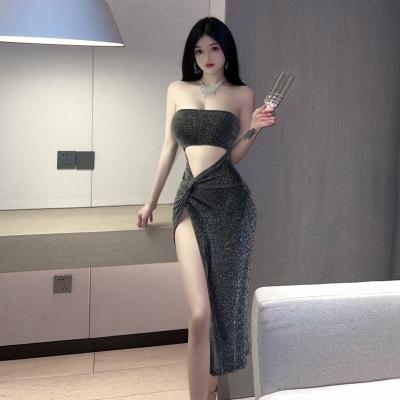 China Other Mature Women Sexy Sequin Prom Night Dresses Babydoll Cosplay Costume Sexy Lingerie Nightclub Party Long Dress for sale