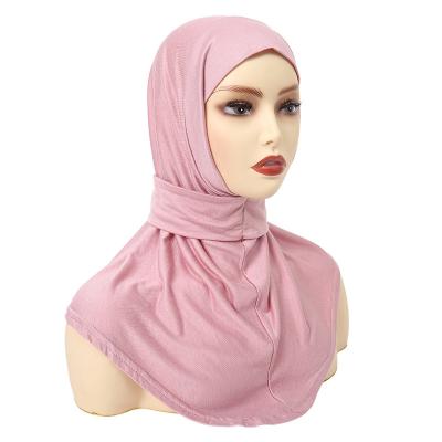 China Daily Life Wear Wholesale Muslim Instant Scarf Cap High Elastic Silk Cotton Women's Scarf Hat Hijab Adjustable Instant Hijab for sale