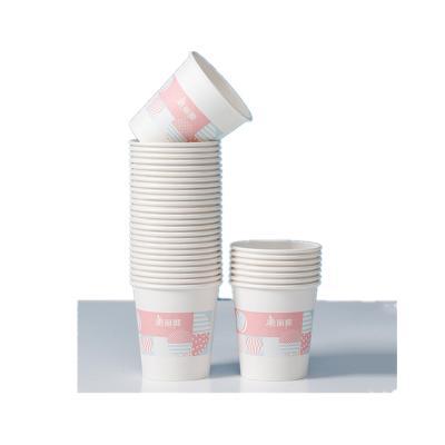 China 2022 Wholesale Disposable Coffee Wrapping Paper Paper Cups Double Disposable Cup Takeout Cup With Lid for sale