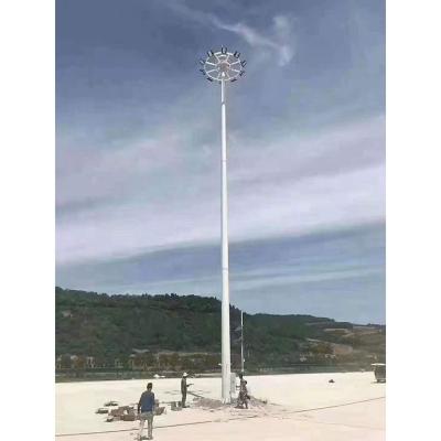 China Super Brightness 20-40m Square Led Lighting Mast High Rise Light Price Mast 20 Meters for sale