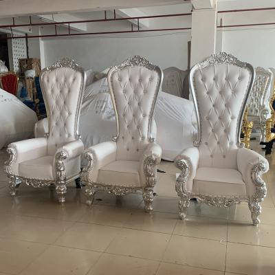 China Modern Cheap Wedding Gold Royal King Throne Chair For Queen Wholesale for sale