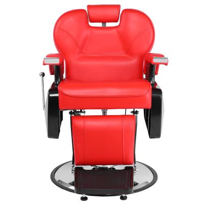 China Contemporary Professional Salon Barber Chair Classic Red Barber Chair for sale