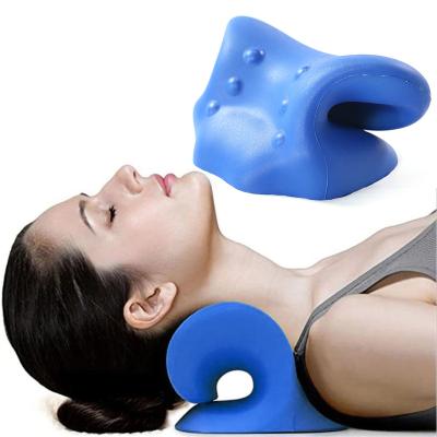 China Anti-Static Relax Cervical Pillow Comfort Office People Neck and Shoulder Relaxer Spine Massage Traction Pillow for sale