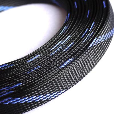 China Other 3-100mm PET Braided Wire Sleeve Insulated Cable Sleeving Shield High Density Tight Shield Multi Color Sleeves for sale