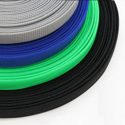 China Heat Insulation High Density Sleeving PET Braided Expandable Sleeve Wire Wrap Insulated Protector Sheath Nylon Cables for sale