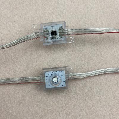 China Flat type DC5V WS2811 LED pixel module; adjust flat type; IP68 rated; size: L21MM*W18MM*H8MM; 50pcs a string; Full Color RGB Affordable for sale